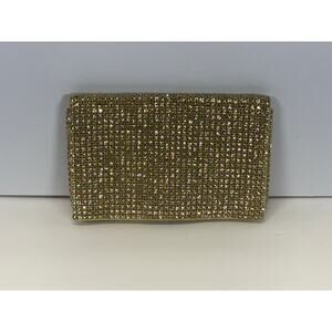 Vintage Van S Authentic Hong Kong Gold Rhinestone Evening Clutch Crossbody Bag